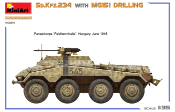 Сборная модель Sd.kfz. 234 With Mg151 Drilling Military 1945