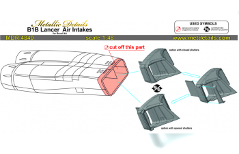 Воздухозаборники для B-1B Lancer (Revell)