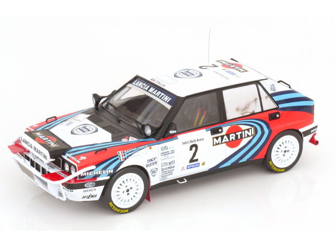 LANCIA Delta Integrale 16v Martini (night Version) N 2 Rally Safari (1990) Miki Biasion - Tiziano Siviero, White Blue Red