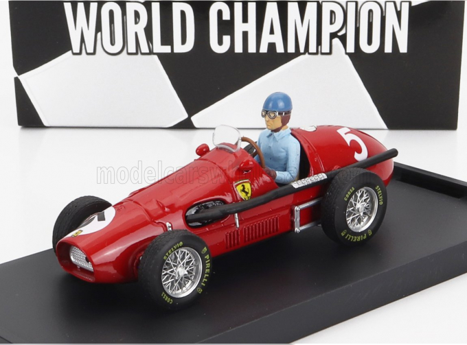 FERRARI F1 500 F2 N 5 World Champion Winner English Gp Alberto Ascari 1953 - With Driver Figure, Red