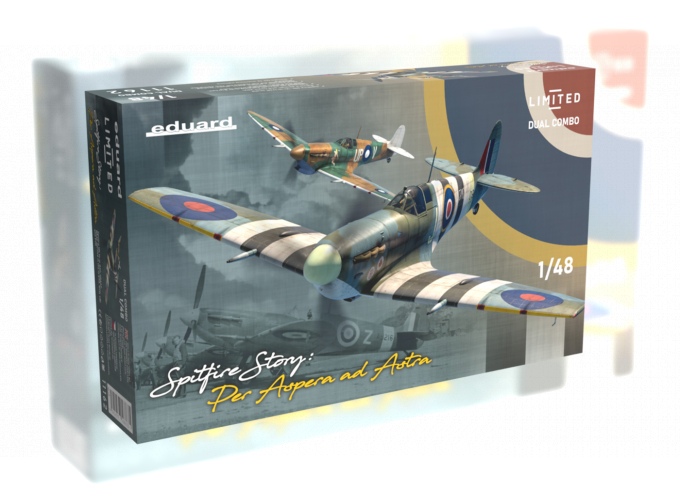 Сборная модель истребитель Spitfire Mk.Vb и Vc, SPITFIRE STORY: Per Aspera ad Astra комбо (2 в 1)