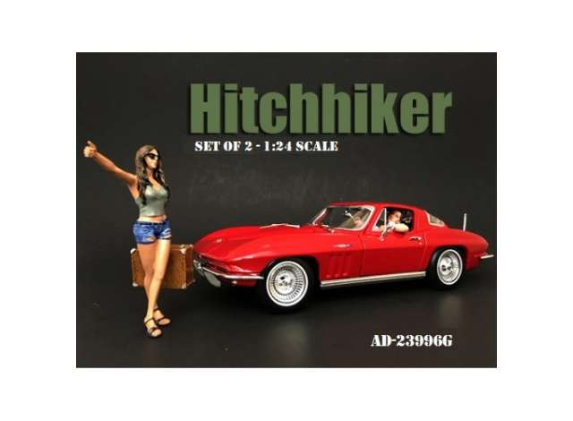 Hitchhiker Set. Set include 1x Driver and 1x Hitchhiking girl.