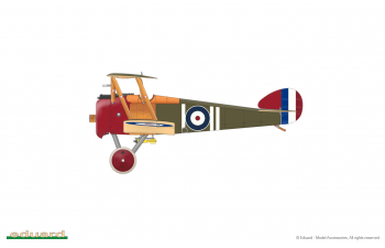 Сборная модель истребитель Sopwith F.1 Camel с двигателем Bentley BR.1 версия Weekend