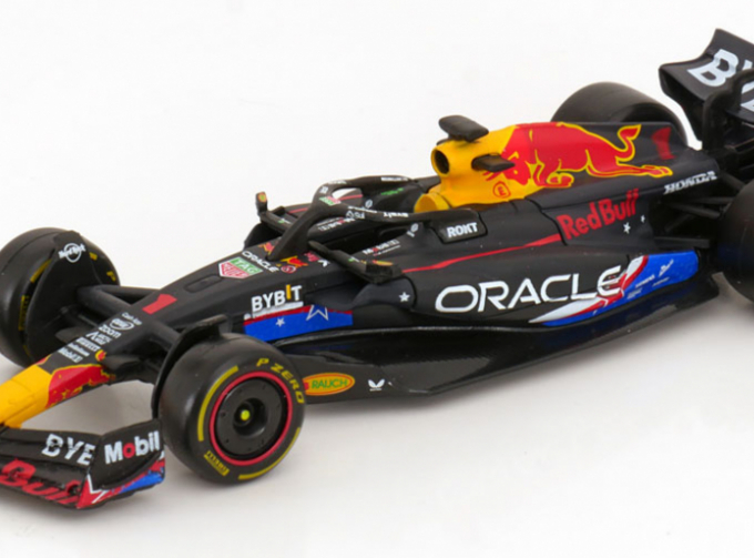 RED BULL F1 Rb19 Team Oracle Red Bull Racing №1 World Champion Winner Austin Usa Gp (2023) Max Verstappen, Matt Blue