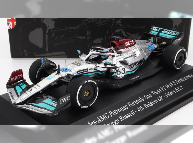 MERCEDES-BENZ GP F1 W13e Team Mercedes-amg Petronas F1 N63 4th Belgium Gp (2022) George Russel, Silver Green