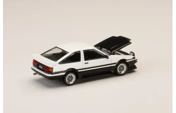 TOYOTA Sprinter Trueno GT APEX (AE86) Late Ver. JDM Style Carbon Bonnet, white/black