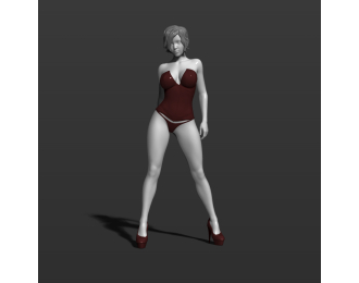 Фигура Красотка в корсете, окрашенная