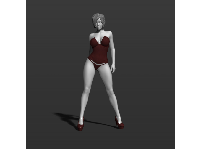 Фигура Красотка в корсете, окрашенная