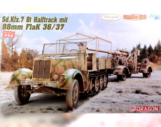 Сборная модель Sd.Kfz.7 8t LATE PRODUCTION mit 88mm FlaK 36/37 