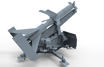 Сборная модель German Rheinmetall ‘Rheintochter’ R-2 anti-aircraft missiles and launcher