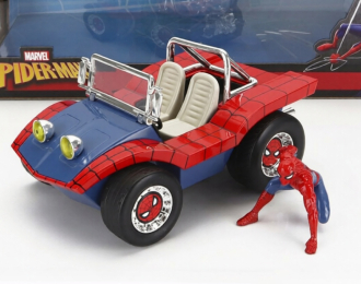 MAYERS MANX Buggy With Spiderman Figure Marvel 1964, blue / red