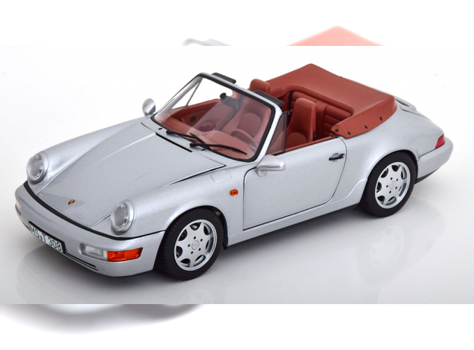 PORSCHE 911 (964) Carrera 2 Convertible (1990), silver