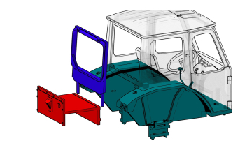 Сборная модель Трактор ЮМЗ-6Л фото версия с задней стенкой для экскаватора