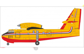 Декаль для CL-415 Bombardier of Croatia Water Bomber с тех. надписями (удаляемая лаковая подложка)