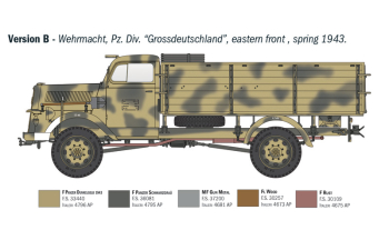 Сборная модель OPEL Blitz Type A 4x4 Truck Military 2-assi 1942