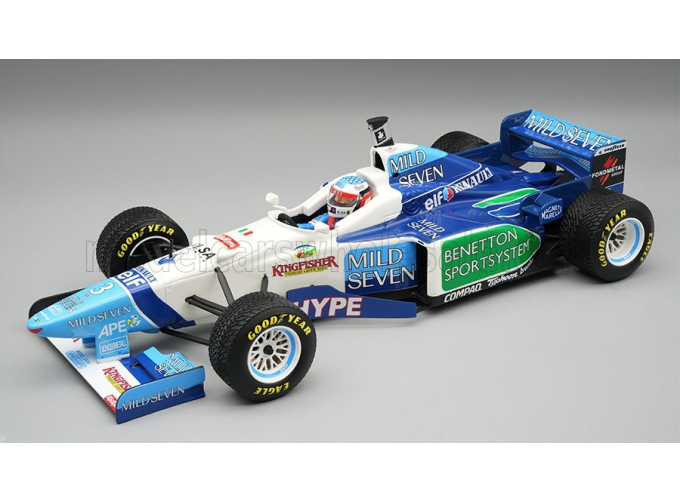 RENAULT F1 B196 Team Renault Mild Seven №3 Brazilian GP Rain Tires (with pilot figure) Jean Alesi (1996)