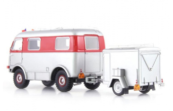 TATRA T805 with trailer (1960), silver/red + USB-drive with digital Anniversary Book