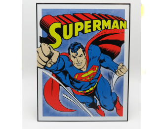 ACCESSORIES Metal Plate - Superman Retro, Blue Red Yellow