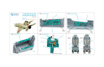 3D Декаль интерьера кабины MiGG-21МФ (Горьковского завода) (Eduard)