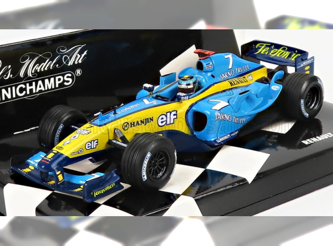 RENAULT F1 R24 Team Mild Seven №7 Season (2004) Jarno Trulli, Light Blue Yellow