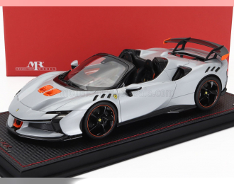 FERRARI Sf90 Xx Stradale Spider (2024) - Con Vetrina - With Showcase, Bianco Artico - White Met Orange Black