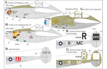 Декаль для P-38 J/L Lightning