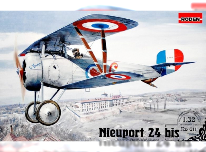 Сборная модель Самолет-биплан Nieuport Ni-24 bis