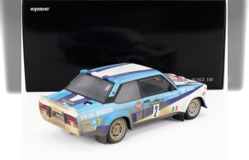 FIAT 131 Abarth (dirty And Night Version) №2 4th Rally Piancavallo (1981) Attilio Bettega - Maurizio Perissinot, White 2 Tone Blue