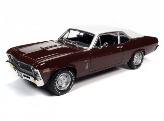 Chevrolet Nova SS 396 1970 (MCACN & Class Of 1970) Black Cherry (черный с вишневым акцентом и белой крышей)