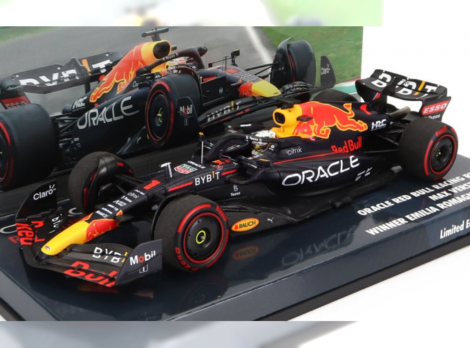 RED BULL F1 Rb18 Team Oracle Red Bull Racing N1 Winner Emilia Romagna Italy Gp World Champion (2022) Max Verstappen, Matt Blue Yellow Red