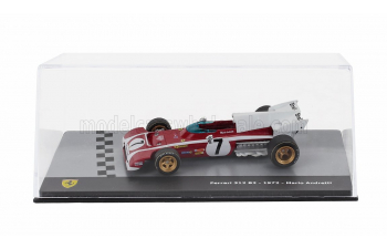 FERRARI F1 312b2 №7 Season (1972) Mario Andretti - Con Vetrina - With Showcase, Red White