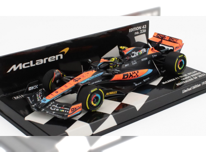McLAREN F1 Mcl60 Team Mclaren №4 Australian Gp (2023) Lando Norris, Orange Black Blue