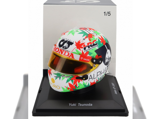 ARAI HELMET F1 Casco Helmet Alpha Tauri At04 Team Alpha Tauri №22 Monza Italy Gp (2023) Yuki Tsunoda, White Green Red