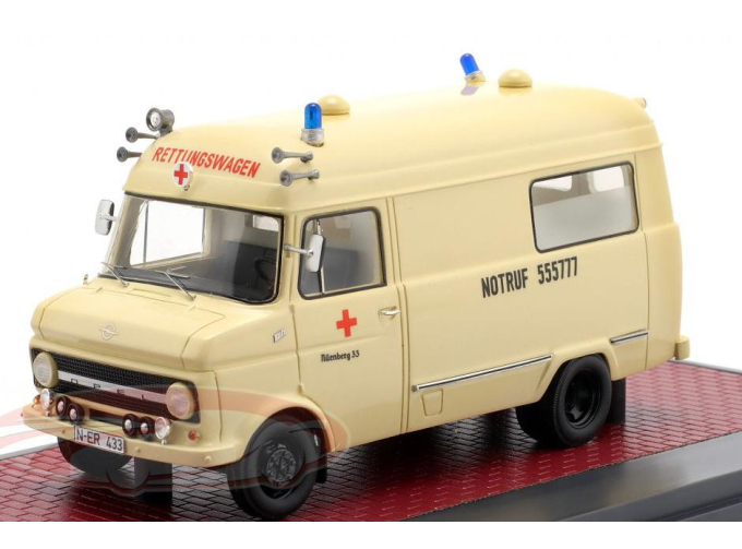 OPEL Blitz Rettungswagen Nürnberg (1965), cream white