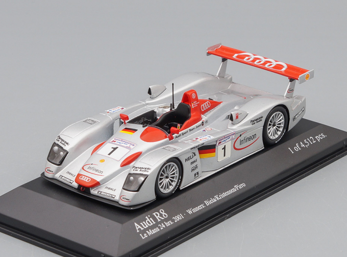 AUDI R8 Winner Le Mans #1 2001, silver