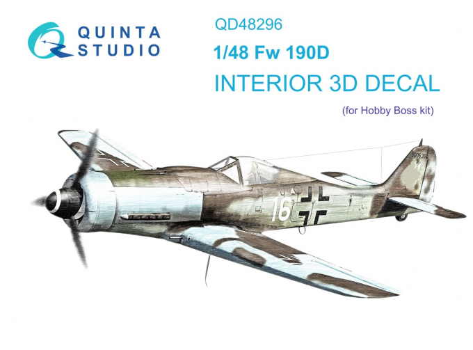 3D Декаль интерьера кабины FW 190D-9 (HobbyBoss)