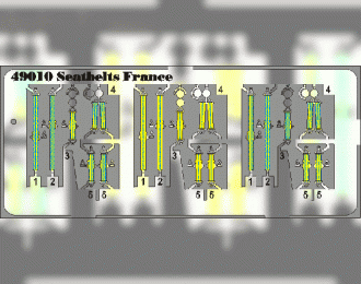 Фототравление Ремни безопасности Франция 2 мир. в.