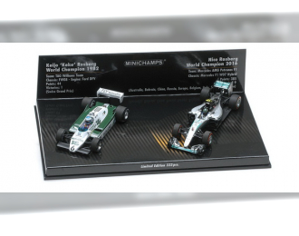 2-CAR SET - WILLIAMS FORD FW08 1982/MERCEDES AMG PETRONAS F1 TEAM 2016 - KEKE/NICO ROSBERG