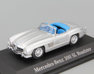 MERCEDES-BENZ 300 SL Roadster, silver with blue interior