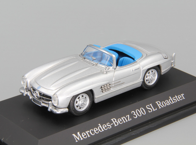 MERCEDES-BENZ 300 SL Roadster, silver with blue interior