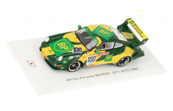 PORSCHE 911 964 Rsr Team Bp Oil №100 Gt1 Jctc (1995) K.Takahashi - K.tsuchiya, Green Yellow