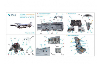 3D Декаль интерьера кабины F-4G late (Zoukei Mura SWS) (с 3D-печатными деталями)