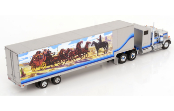 GMC General towing vehicle with Trailer (1980), silver blue