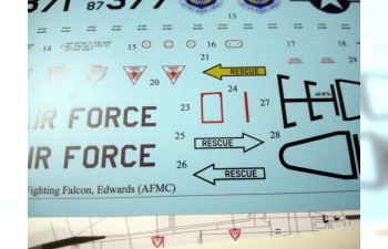 Декаль F-16C/D (Block 30) Edwards AFB (AFMC)