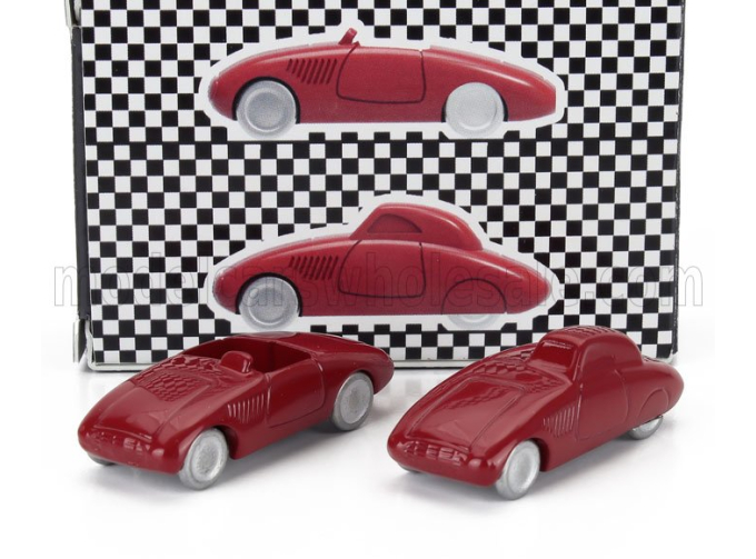 FIAT Set 2x Stanguellini 750 Barchetta Mille Miglia + Berlinetta Tobruk-tripoli (1938-39), red