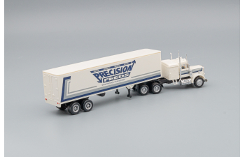 KENWORTH Tractor / 40' Trailer "Precision Feeds", white / black / blue / silver
