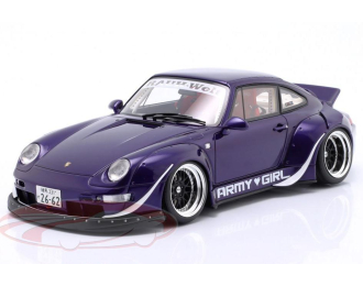 PORSCHE 911 (993) RWB Rauh-Welt "Army Girl" (2015), purple