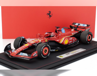 FERRARI F1 Sf-24 Team Scuderia Ferrari №16 Winner Monaco Gp (2024) Charles Leclerc - Con Vetrina - With Showcase, Red Black