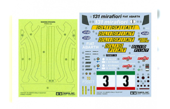 Сборная модель FIAT 131 Abarth Rally Olio с двумя фигурками пилотов
