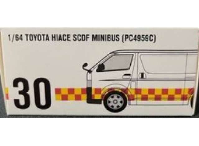 TOYOTA Hiace SCDF Minibus (PC4959C), white / red / yellow